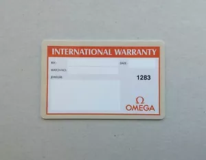OMEGA Garanzia Warranty Booklet Card (Unwritten) - Anni '80 / '90 - Foto 1 di 2