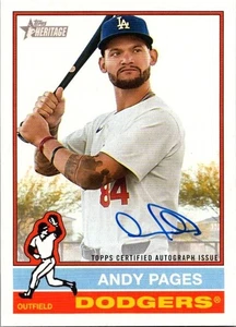 2025 TOPPS HERITAGE REAL ONE AUTOGRAPH #ROA-APA ANDY PAGES - Bild 1 von 1