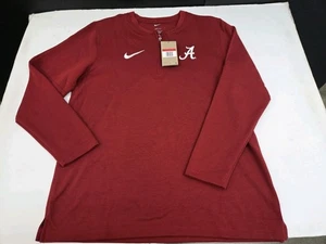 Neu mit Etikett Nike Dri Fit Alabama Crimson Tide 1/4-Reißverschluss L/S Fußball-Sweatshirt L #7977 - Bild 1 von 14