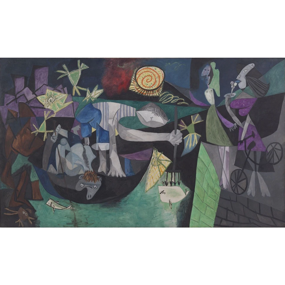 Pablo Picasso - Night Fishing at Antibes - 40x50 Inch Rolled Canvas Giclee Print - Image 1 of 1