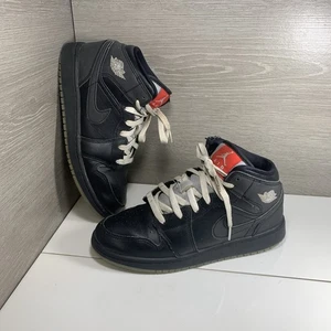 Nike Air Jordan 1 Mid SE nere metallizzate reimmaginate (GS) HV5180-010 taglia 6,5 anni - Foto 1 di 12