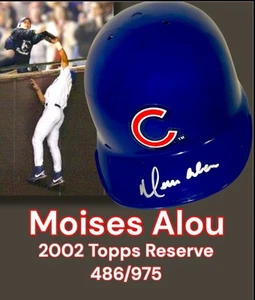 Minicasco MOISES ALOU AUTOGRAFIADO FIRMADO CUBS 2002 TOPPS HOLO con certificado de autenticidad Bartman - Imagen 1 de 7