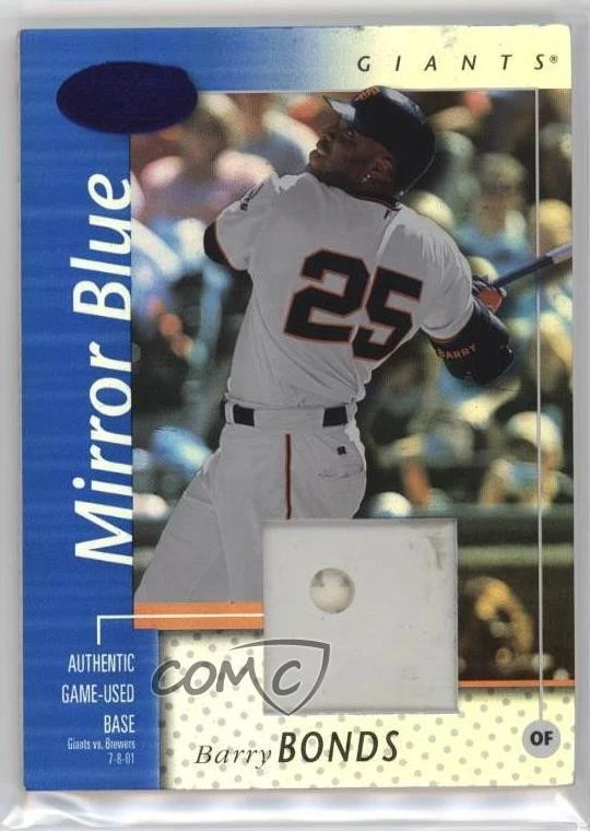 2002 Leaf Certified Mirror Blue Materials /75 Barry Bonds #146 - Image 1 of 2