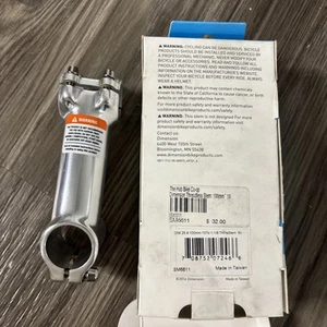 Dimension 25.4 Stem 100mm Clamp 107d Threadless Silver #c3 - Picture 1 of 3