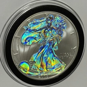 2003 ASE American Eagle Hologram Coin 1 Troy Oz .999 Fine Silver Round Medal 999 - Picture 1 of 18