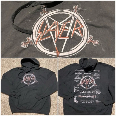 Sudadera con capucha SLAYER para hombre con logotipo grande talla L doble cara Foto 1 de 4