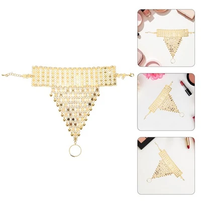  Armband-Ring-Handkette: Mehrlagiges Metall-Handkettenarmband für Frauen – - Bild 1 von 4