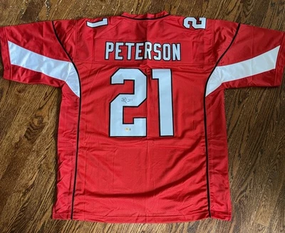 Camiseta deportiva personalizada roja firmada con autógrafo por Patrick Peterson - Cardenales - BAS Foto 1 de 2