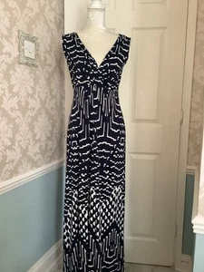 Ladies Debenham Collection, Size 10, NWOT!! Navy White Maxi Dress, Formal Casual - Picture 1 of 7