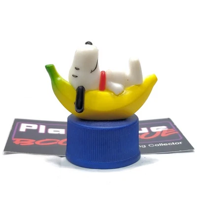  Peanuts Snoopy Banana Pepsi Botella Tapa Colección JAPÓN MINI FIGURA IMPORTACIÓN SUPERIOR  Foto 1 de 4