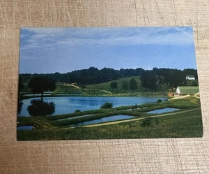 Tarjeta postal de Grassyfork Fisheries Martinsville, Indiana nunca usada - Imagen 1 de 2