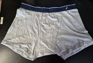 NOS Y2K Era Nautica XL Grey Jersey Knit Boxer Briefs Underwear Vtg Deadstock - Picture 1 of 3