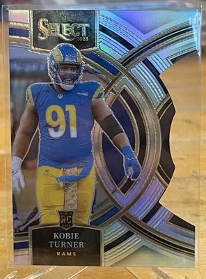 KOBIE TURNER 2023 Panini Select Premier Silver Die Cut #131 Rookie RC LA Rams - Image 1 of 2