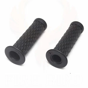 7/8" 22mm Rubber Handle Bar Grips Hand Grips Bar End For Harley Chopper Bobber - Picture 1 of 5
