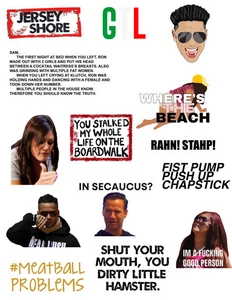Jersey Shore Stickers Pack - Picture 1 of 1