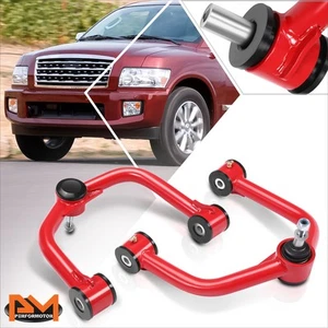 For 04-24 Q56 Q80 Armada Pathfinder Titan 2-4" Lift Front Upper Control Arms Red - Picture 1 of 6