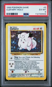 CLEFAIRY Base Set Holo Rare #5 PSA 6 Vintage Pokemon [Nostalgium] - Picture 1 of 2