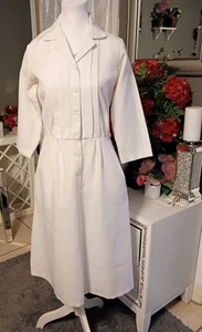 Vintage Uniflair Women White Nurse's Long Sleeve Dress Uniform - Picture 1 of 8