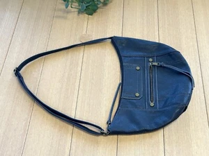 Joe Boxer Black Faux Leather Shoulder / Crossbody boho Purse Bag - Picture 1 of 19