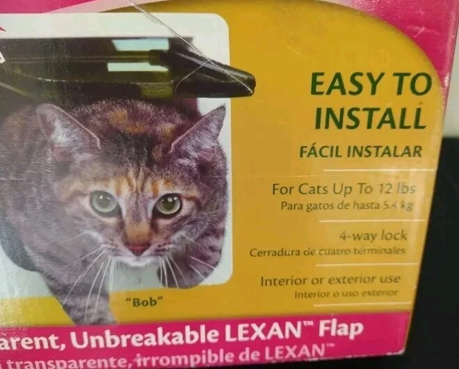 Ideal Pet Products Cat Door W/Flap Small Pet Up To 12lbs 6 1/4" White New Sealed - Image 1 of 4