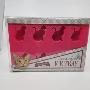 Presentvill3 2 Pack Cat Ladys Silicone 3D Kitty Cat Ice Trays - Picture 1 of 4