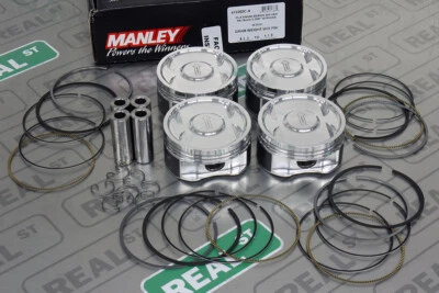 Manley Forged Pistons for Subaru WRX 9.0:1 EJ257 STi 8.5:1 99.75mm +0.25mm -17cc - Image 1 of 4