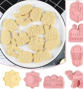Tagliabiscotti per biscotti Eid Ramadan a tema islamico + goffratura. Set di 6. - Foto 1 di 4