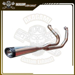 Full Custom Exhaust System Fit Harley-Davidson SPORTSTER 883 Model Pipe 2 into 1 - Picture 1 of 3