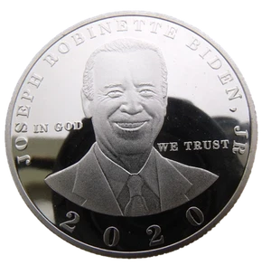 USA - PRESIDENT JOE BIDEN 2020 - 40mm WHITE COLOUR UNC - Picture 1 of 2