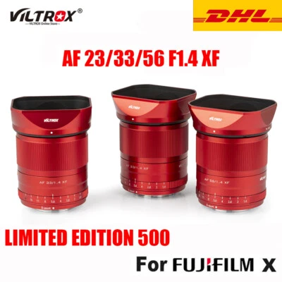Viltrox Limited Edition 23mm 33mm 56mm F1.4 Lens for Fujifilm Fuji X-mount Red - Image 1 of 4