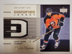 2002-03 Upper Deck Rookie Update Dignified Jersey 007/299 Alexei Yashin #D-AY