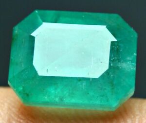 Natural Green Emerald Transparent Loose Gemstone for Rings 9 Ct Laghman Afghanis