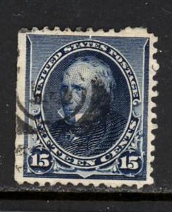 SCOTT 227 1890 15 CENT CLAY REGULAR ISSUE USED VF CAT $25! - Picture 1 of 2