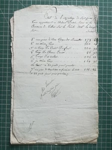 TM60 - 1 page circa 1870 état d'arpentage Villiers sur Roule - Imagen 1 de 1