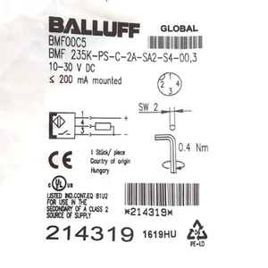 Nuevos sensores de campo magnético BALLUFF BMF 235K-PS-C-2A-SA2-S4-00,3 (BMF00C5) PNP - Imagen 1 de 4
