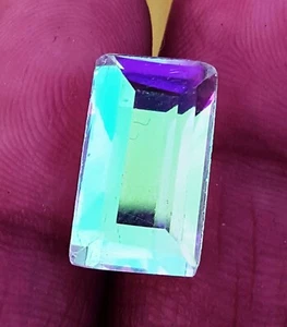 Mystic Opal Emerald Shape 7.70 Ct Loose Gemstone Ring size Stone - Picture 1 of 8
