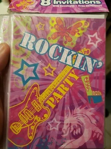 Unique Rock On Girls Party Invitations, 8ct - Picture 1 of 3
