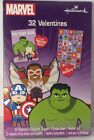 Marvel 32 Valentines Day Cards Stickers & Teacher Card Hulk Action By Hallmark 