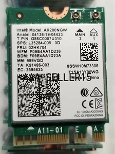 Intel WiFi 6 AX200 AX200NGW M.2 NGFF Wireless WiFi Card Dual Band BT5.2 Adapter - Afbeelding 1 van 3