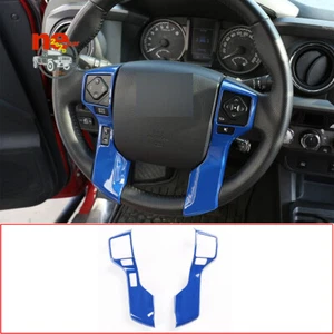 ABS Blue Button Steering Wheel Button Frame 5 Holes Trim For Toyot@ Tacoma 16-22 - Imagen 1 de 8