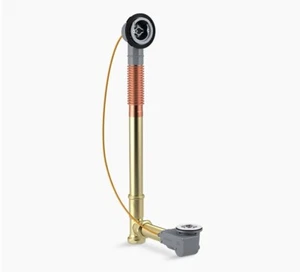 New! KOHLER K-37382-NA PureFlo Rough-In Cable Bath Drain, Brass, 45" cable - Picture 1 of 2