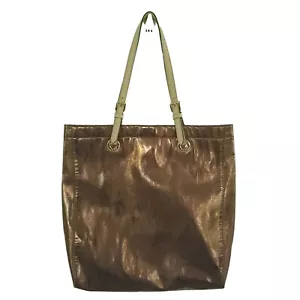 Michael Kors Mk grande bronzo metallizzato tote bag borsetta borsetta elegante chic - Foto 1 di 21
