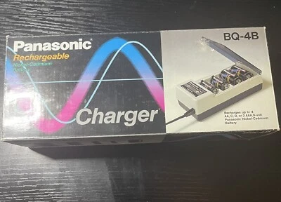 Panasonic Rechargeable BQ-4B Nickel Cadmium Battery Charger (1987) - W/ Manual - Image 1 of 4