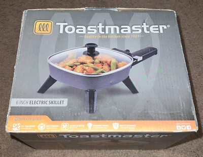 TOASTMASTER Tapa de sartén eléctrica de vidrio templado antiadherente portátil 6 pulgadas NUEVO EN CAJA Foto 1 de 3