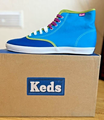 Keds Womens Canvas Fabric Top Trainers High Top ColorBlock  Stripes UK 5, EU 38 - Image 1 of 4