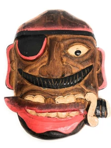 Pirate Wall Plaque 8" w/ Mustache - Pirate Decor | #dpt525620 - Picture 1 of 1