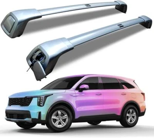 Lockable Cross Bar For Kia Sorento 2021- 2025 Roof Rack with FLUSH SIDE RAILS - Picture 1 of 7
