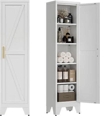 Cofar 67"Narrow Metal Storage Cabinet Pantry With 4 Shelves For Bathroom,Bedroom - Image 1 of 3