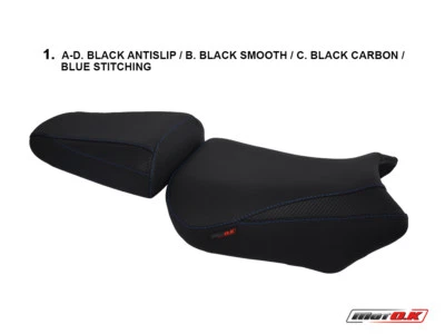 Funda Asiento Suzuki SV 650 1999-2002 MotoK Antideslizante Impermeable 8 Colores D656 Moto Foto 1 de 4