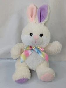 Peluche Walmart Conejo Blanco Conejito Rosa Púrpura Orejas Pies 11 Pulgadas - Imagen 1 de 7